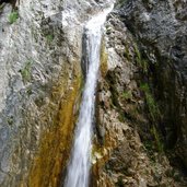 Via ferrata Burrone Giovanelli Wasserfall beim Einstieg