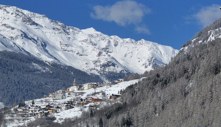 ossana inverno castel san michele e dietro strombiano val di peio