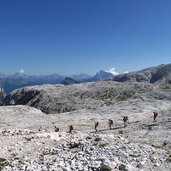 escursionisti presso rifugio rosetta