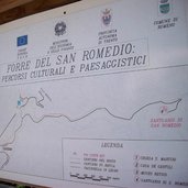 sanzeno cartello itinerario per san romedio