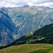 Vista della Val di Rabbi e di Malga Mondent