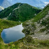 Lago Nero della val di Bresimo visto dal crinale