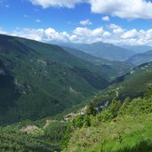 vista sulla valle di leno terragnolo