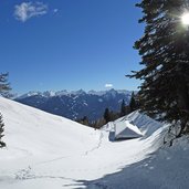 malga cugola val di fiemme inverno vista verso lagorai