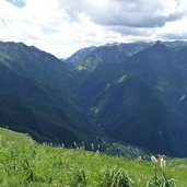 vista su terragnolo e valle di leno da cima spill