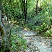 salita per parco busatte aufstieg nach busatte