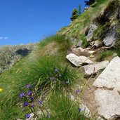 sentiero per lago serodoli