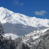 strombiano val di peio visto da ossana inverno e ortles