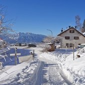 bivio sentiero per malga masi inverno