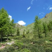 sentiero per rifugio sette selle