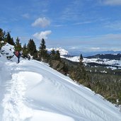 percorso per ciaspole malga zonta monte maggio folgaria inverno