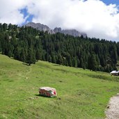 sentiero per rifugio sasso piatto