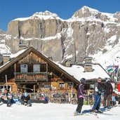 Skigebiet Sellaronda Sellarunde Fassa Gherdeccia Canazei