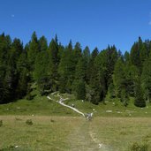 spianata del lago asciutto escursionisti