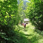 escursionisti in val di genova presso localita la todesca