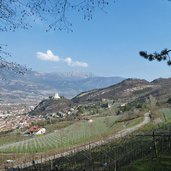 vista da strada degli artiglieri su sacrario militare castel dante rovereto