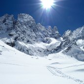 gruppo pale di san martino inverno da val venegia