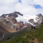 sentiero val venezia e vedretta rossa del monte vioz