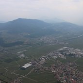 Via ferrata Burrone Giovanelli Blick auf Mezzocorona