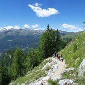 sentiero verso rifugio casinei