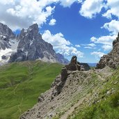 vista dal castellaz sul cimon della pala