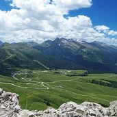 vista da castellaz su passo rolle con cavallazza e colbricon