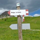 segnavia per malga di juribello