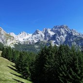 malga movlina vista su dolomiti di brenta