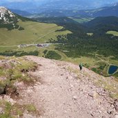 schwarzhorn corno nero la rocca abstieg weg