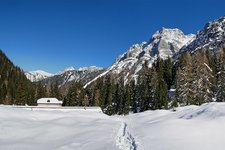 malga valagola val d agola inverno panorama dolomiti di brenta