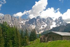 malga iuribrutto sentiero per malga bocche Pale di San Martino