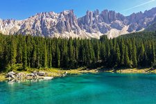 karersee lago di carezza giro mtb latemar