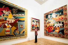 Copertina Casa d'Arte Futurista Depero Veduta della mostra Elogio di Rosetta Opere dalla Collezione Fedrizzi Ph Mart Giulia Lenzi 