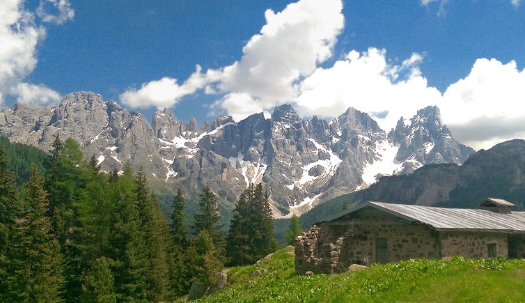 malga iuribrutto sentiero per malga bocche Pale di San Martino