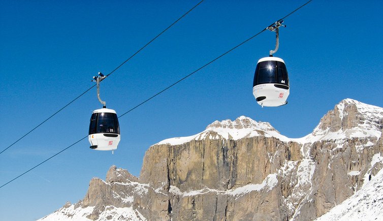 Skigebiet Sellaronda Sellarunde funivia Fassa