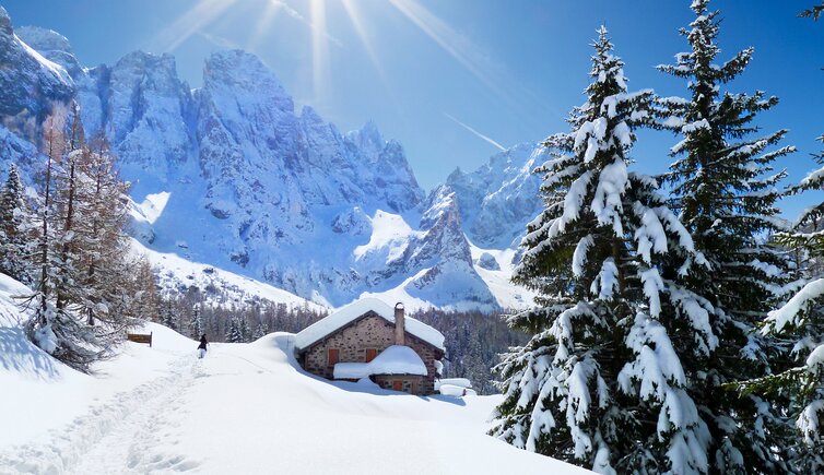 malga venegiota di tonadico inverno pale di san martino
