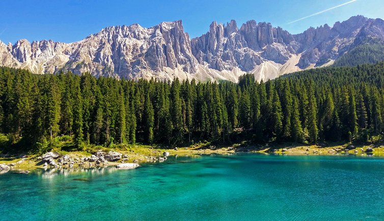 karersee lago di carezza giro mtb latemar