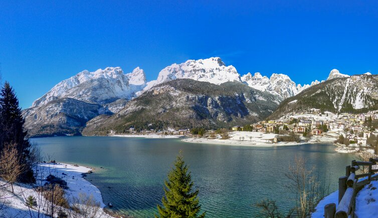 copertina ski area pradel RS C molveno con lago inverno fr Pano